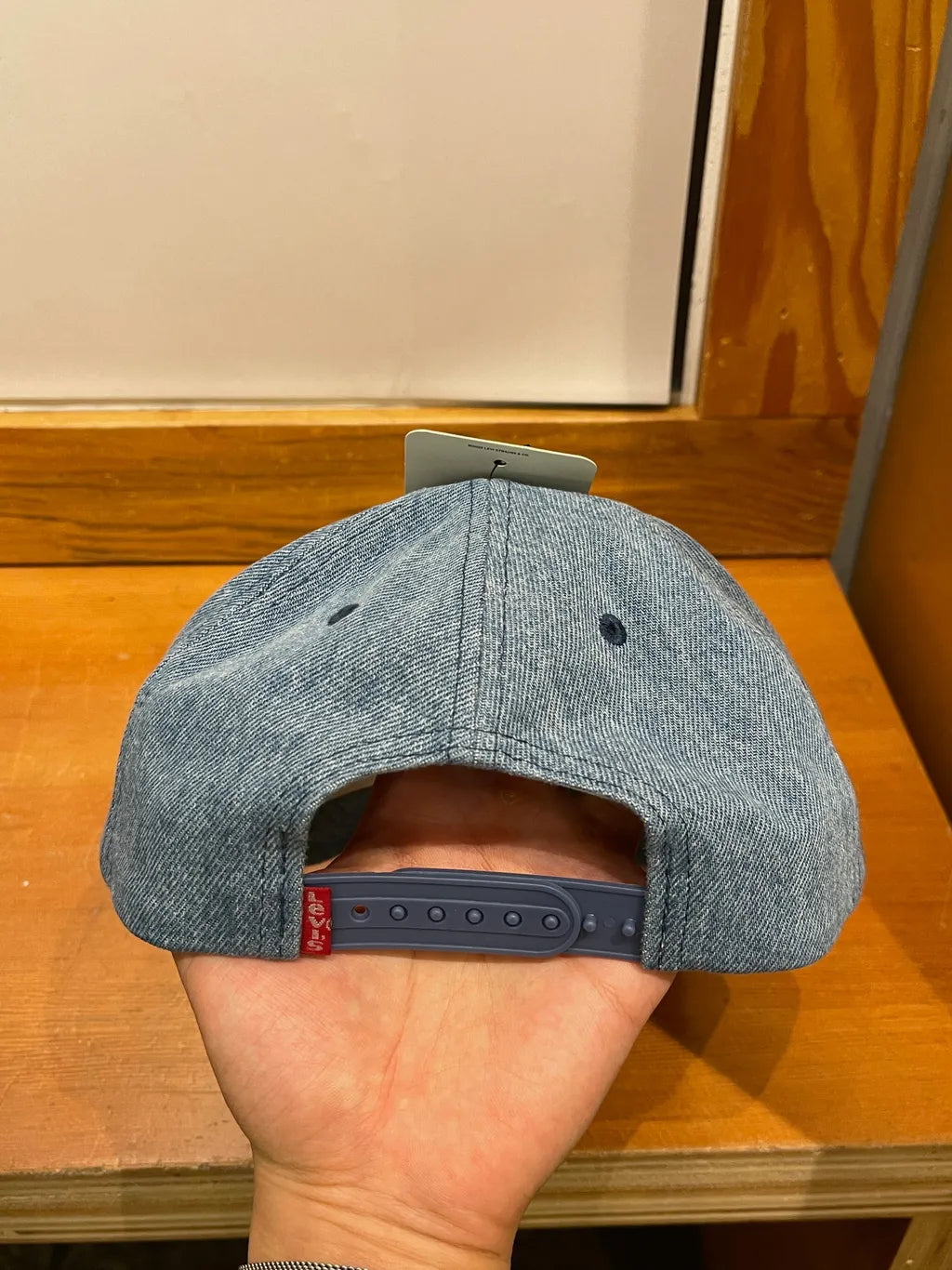 Levi's red logo denim ball cap hat 2 colors