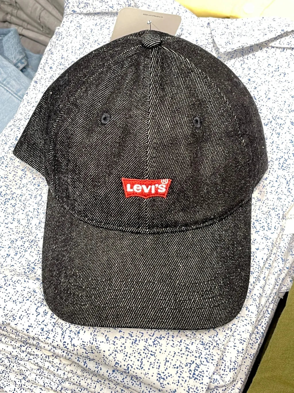 Levi's red logo denim ball cap hat 2 colors