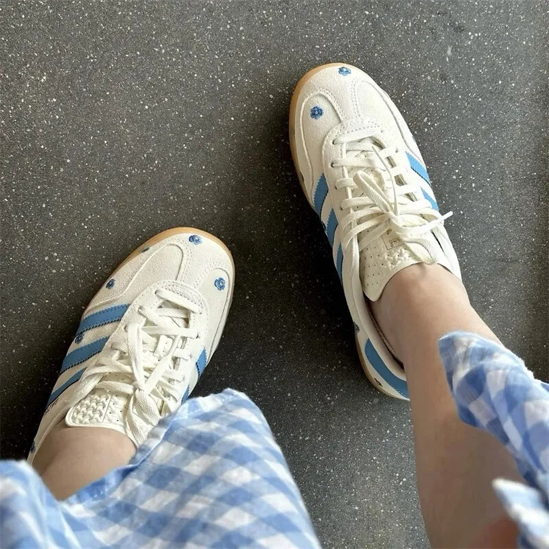 Adidas Originals Gazelle Indoor Floral Blue Beige IF4491