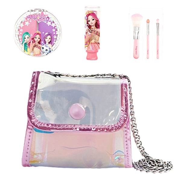 Little Bling Secret Jouju Star Jewel Hologram Kids Mini Bag Beauty Set, Lipstick + Twin Blusher, 1 Set