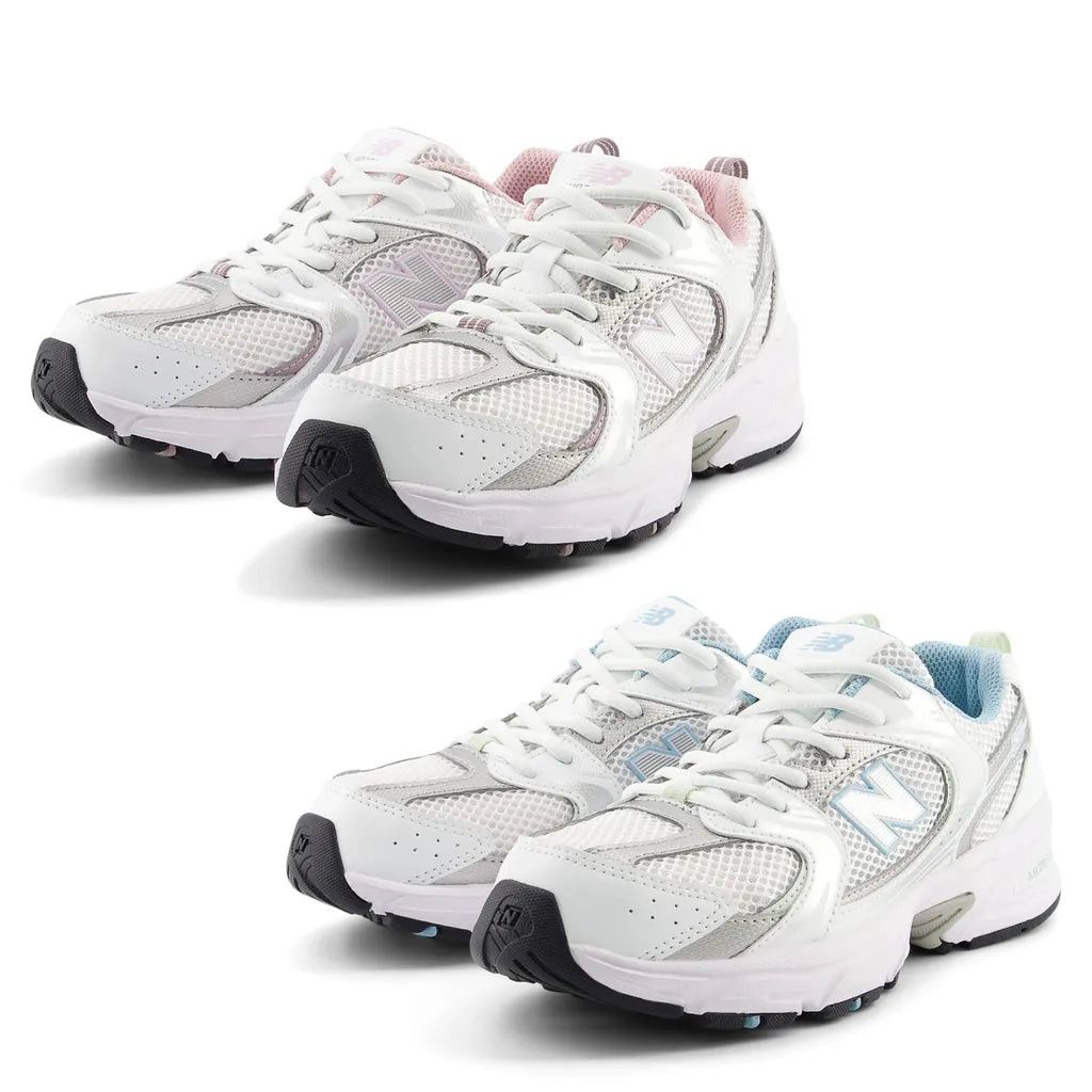 New Balance 530 Big Kids White Blue Pink Running Shoes Sneakers