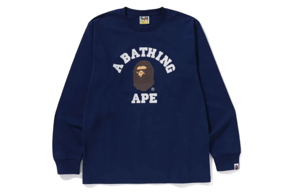 BAPE College Long Sleeve T-Shirt 8 Colors 1K80111014