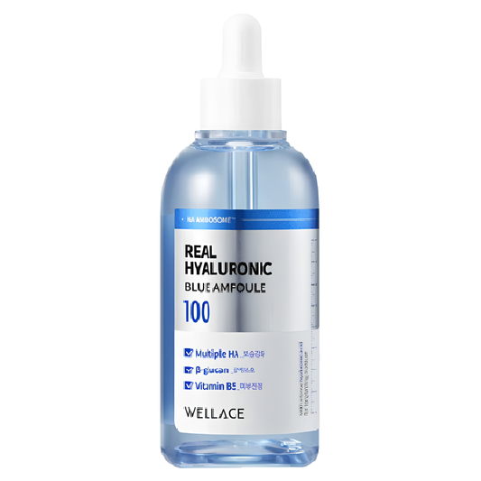 WELLAGE Real Hyaluronic Blue Ampoule, 100ml, 1 Pack