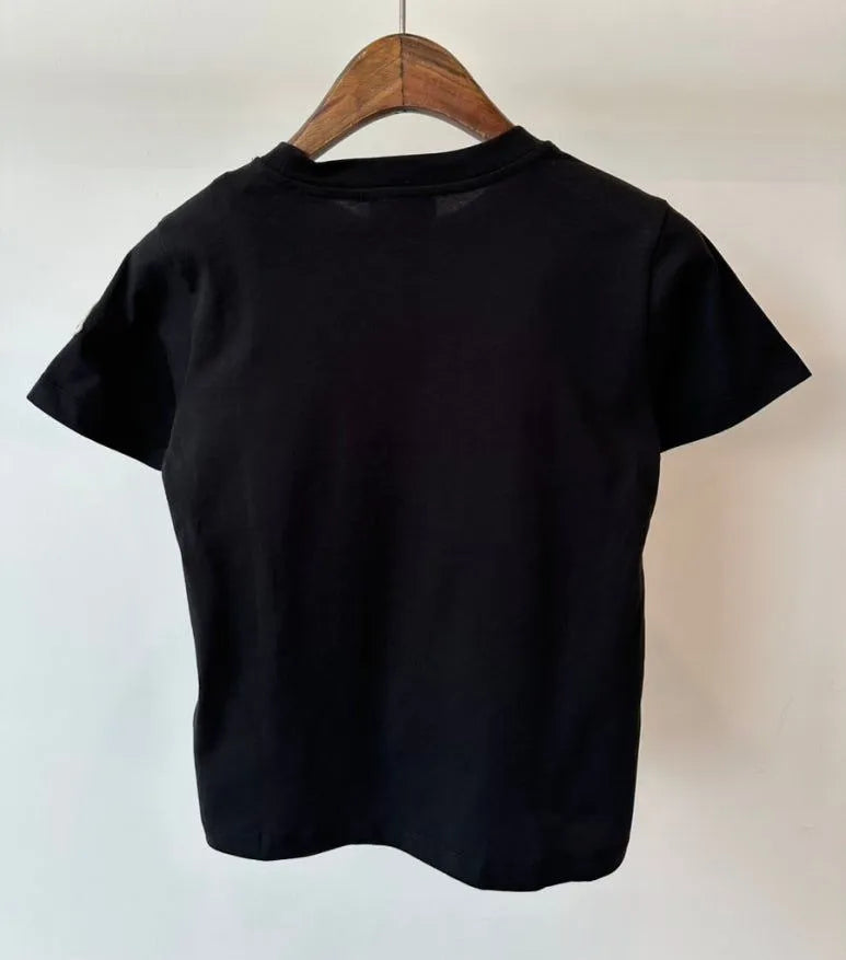 24SS Moncler Kids T-Shirt J19548C00013 Black Boys 12A