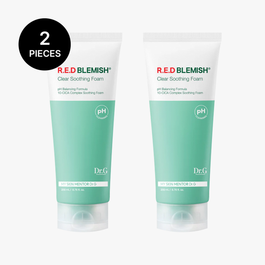 Dr.G pH Balancing Red Blemish Clear Soothing Foam, 200ml, 2pcs