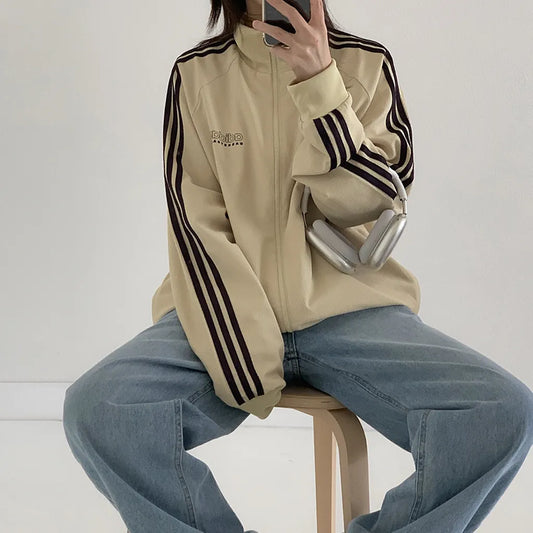 Adidas Unisex Select Basketball Sand Beige Jersey Zip-Up Jacket