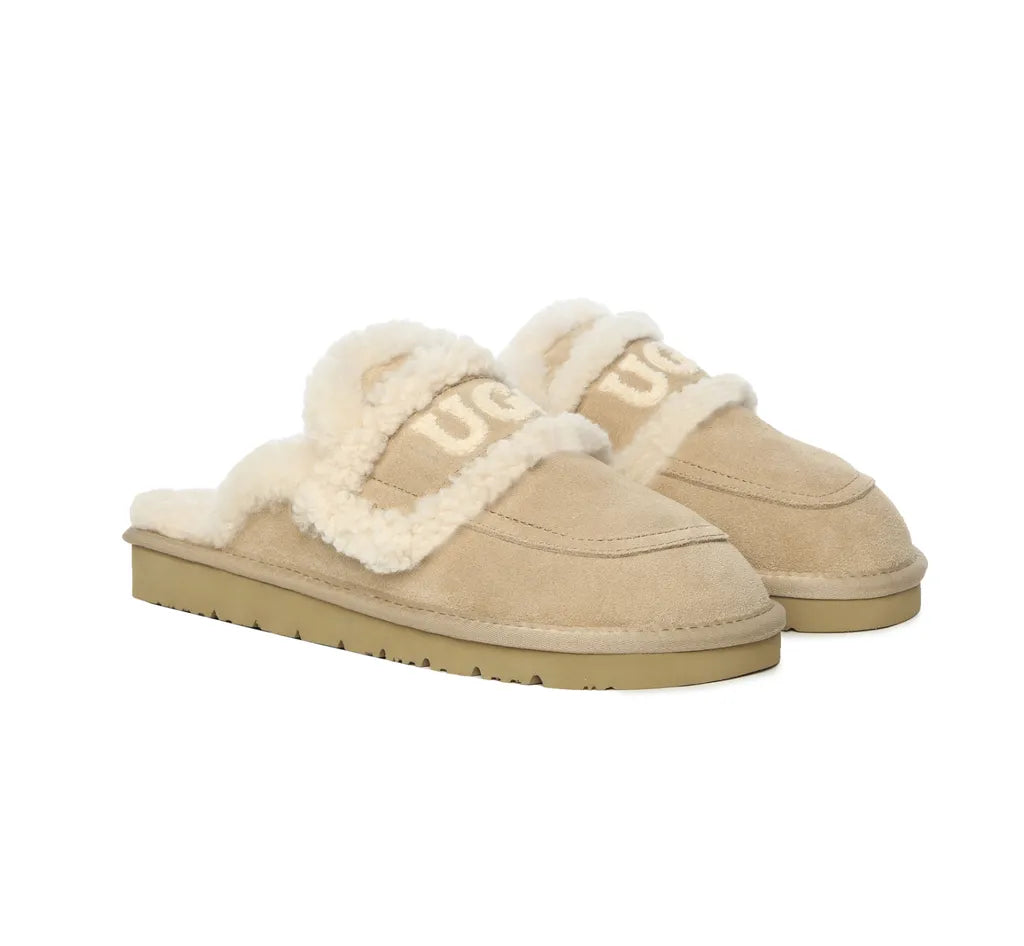 Australian UGG UGG Logo Sheepskin UGG Slippers