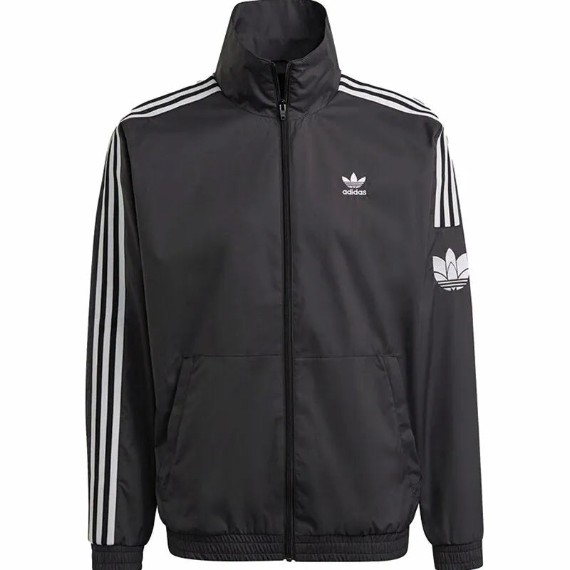 Adidas track top jersey jacket windbreaker black GN3535