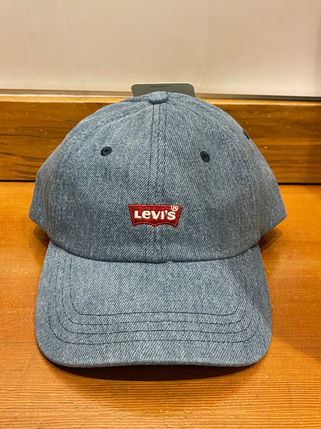 Levi's red logo denim ball cap hat 2 colors