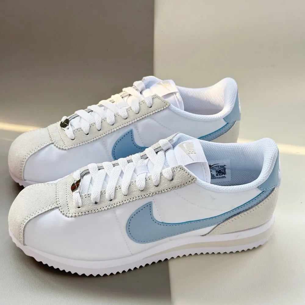 Nike Cortez Women - White/Light Armory Blue DZ2795-100 [Doldolco]