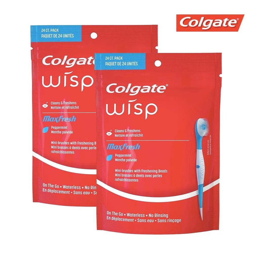 1+1 Colgate Max Wisp disposable toothbrush 24 pieces _ColgateMini