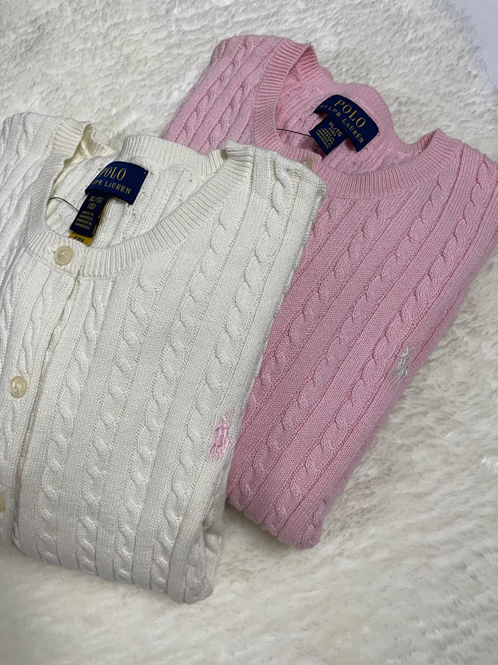 Polo Ralph Lauren Girls Cable Knit Sweater & Cardigan