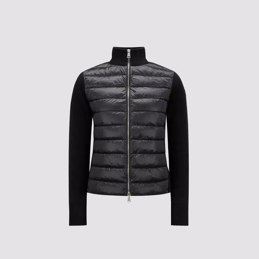 24SS MONCLER Knit Padded Zip-Up Black for Women [M/L]