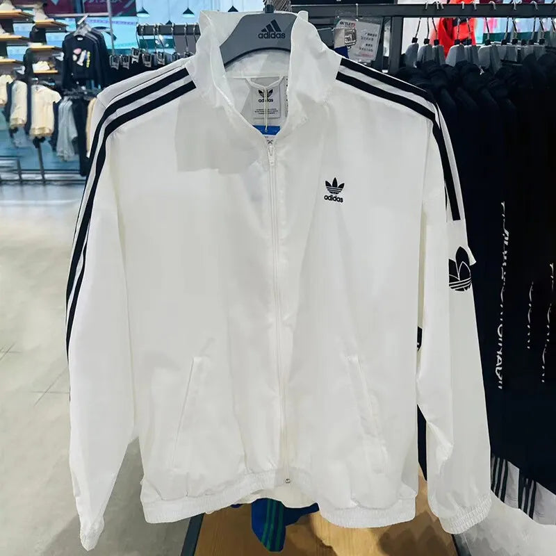 Adidas Trefoil 3S Windbreaker Jacket Unisex White JI7535