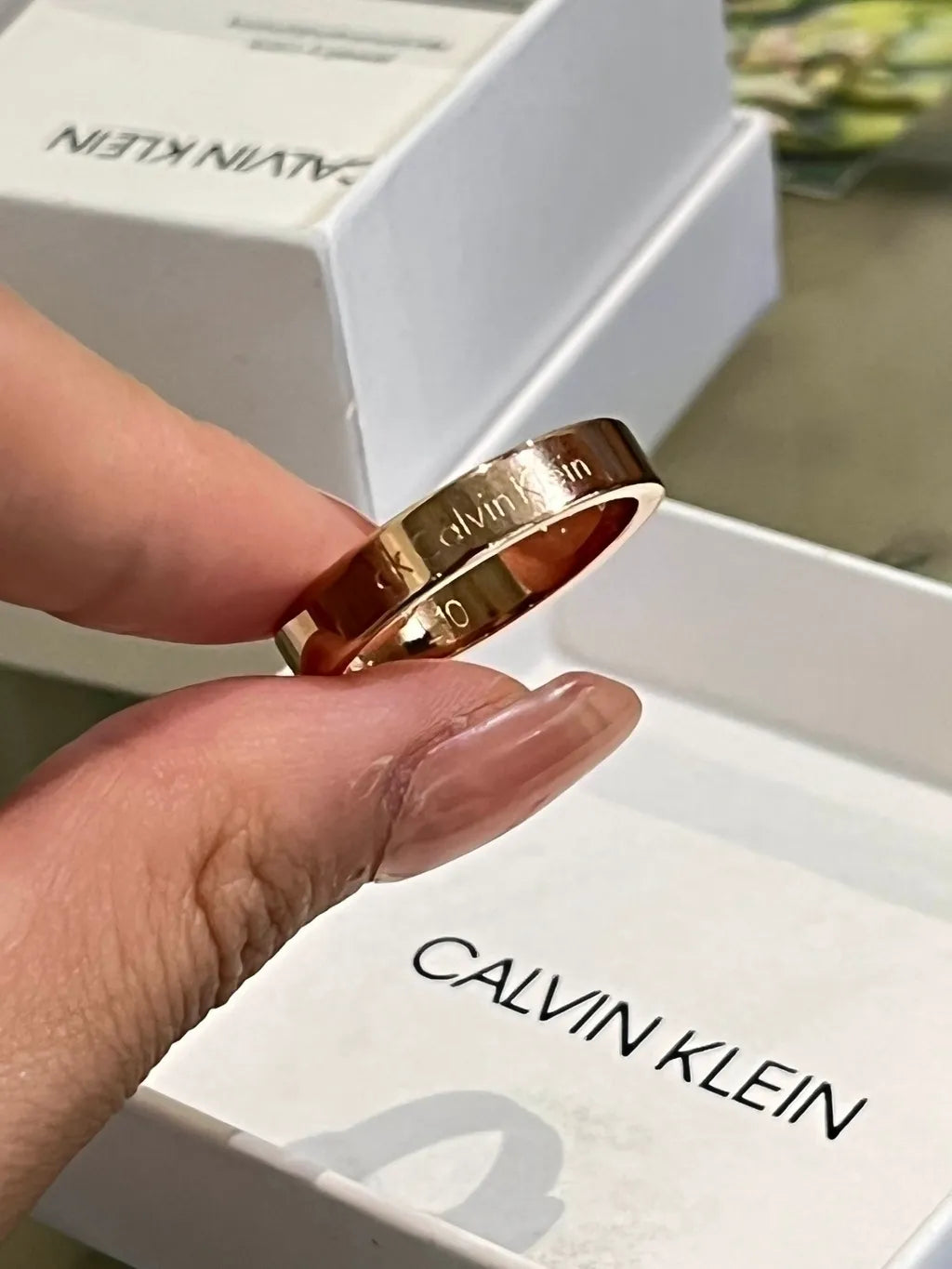 [Set of 2] CK Calvin Klein couple ring