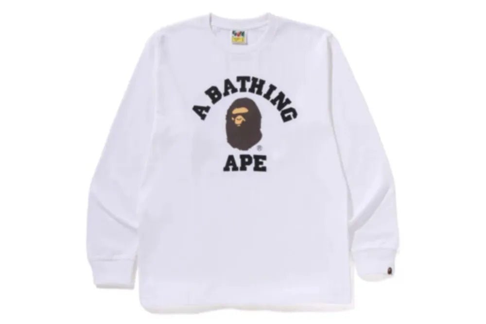 BAPE College Long Sleeve T-Shirt 8 Colors 1K80111014