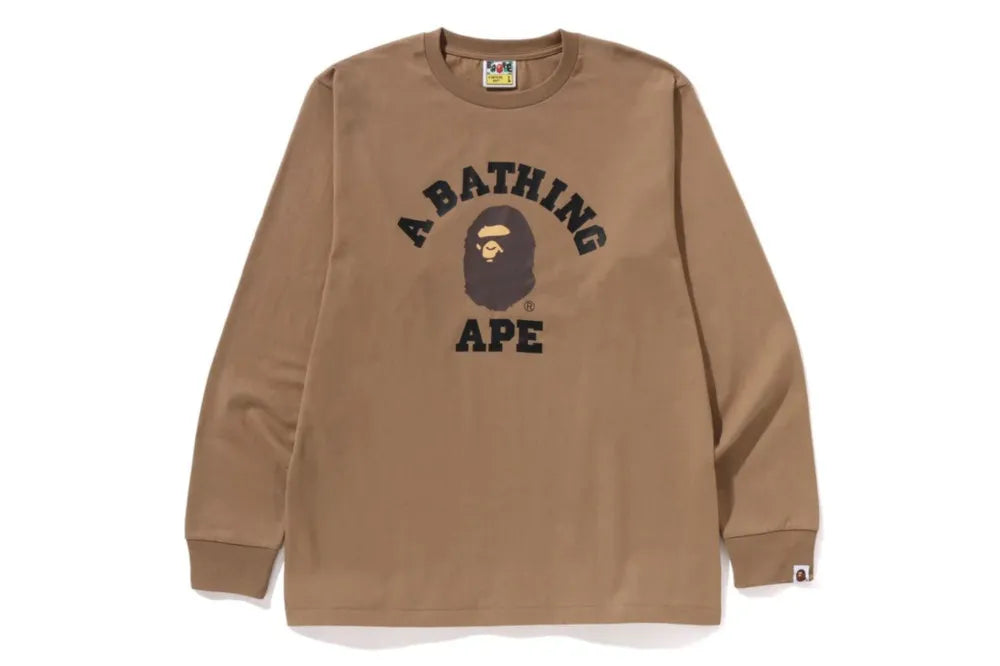 BAPE College Long Sleeve T-Shirt 8 Colors 1K80111014