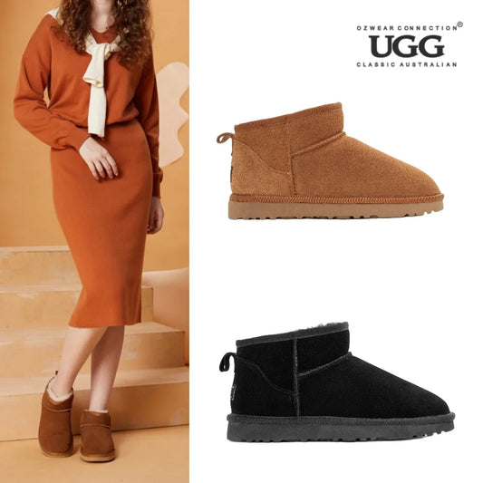 [All Sizes In Stock] Australian UGG Ozwear Ultra Mini Classic Short Ankle Boots Unisex Waterproof OB663