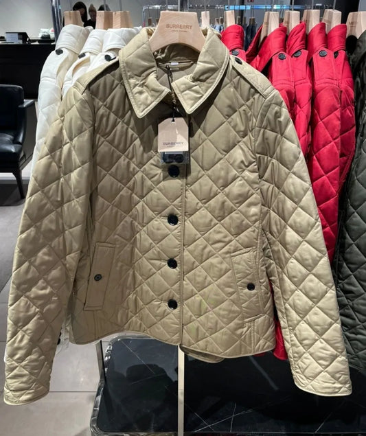 [Customs & VAT Included, Free Shipping] Burberry Frankby Quilted Jacket Canvas Beige