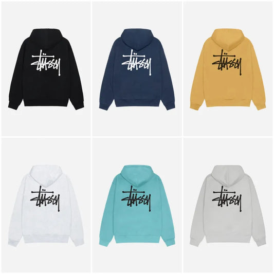 Stussy basic logo hood zip-up unisex