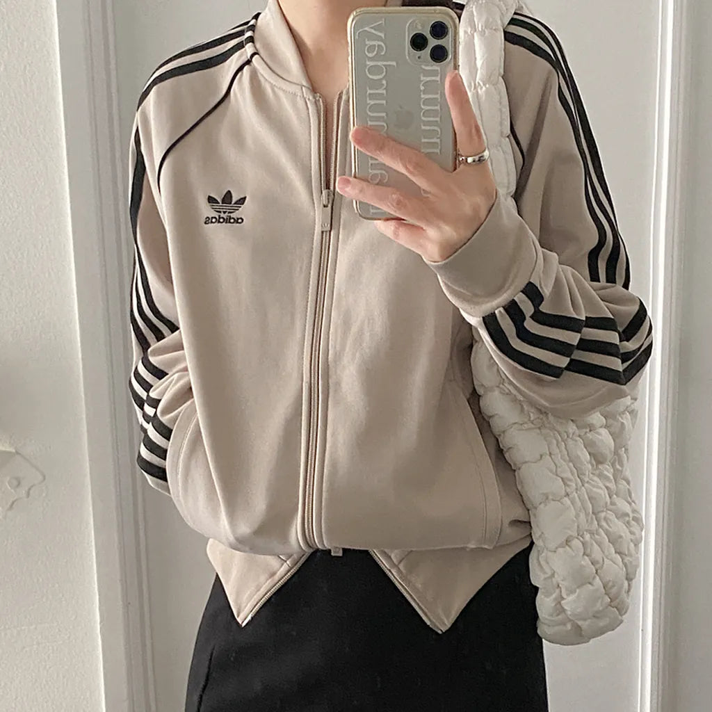 Adidas Unisex Original Superstar Beige SST Jersey Track Jacket