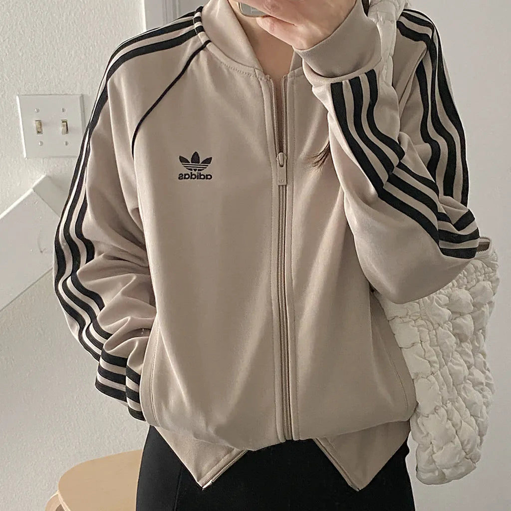 Adidas Unisex Original Superstar Beige SST Jersey Track Jacket