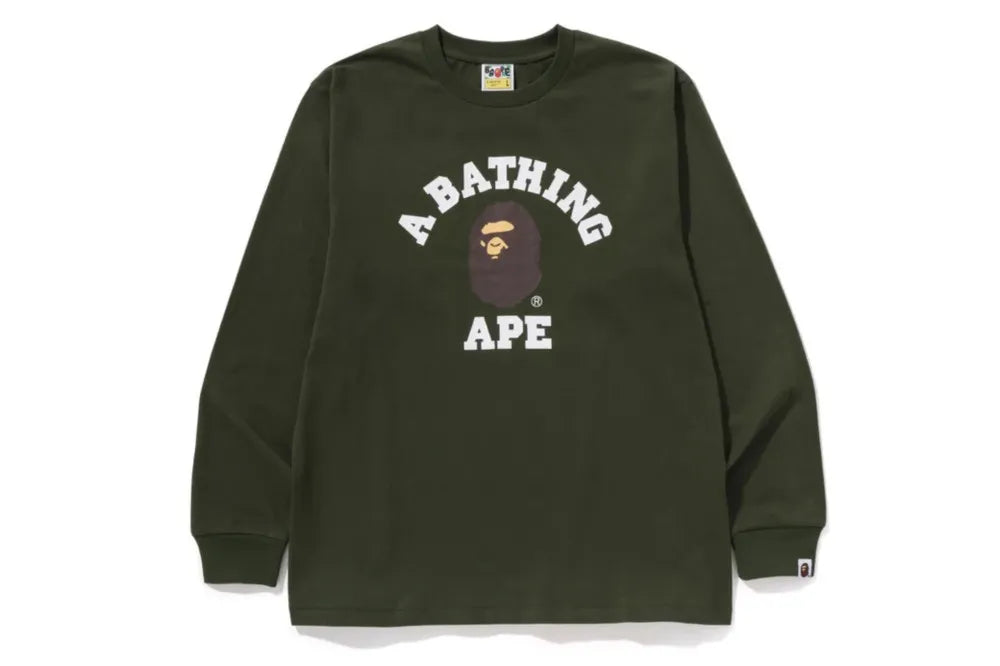 BAPE College Long Sleeve T-Shirt 8 Colors 1K80111014