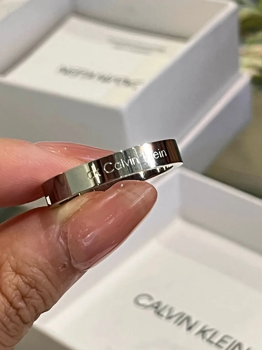 [Set of 2] CK Calvin Klein couple ring