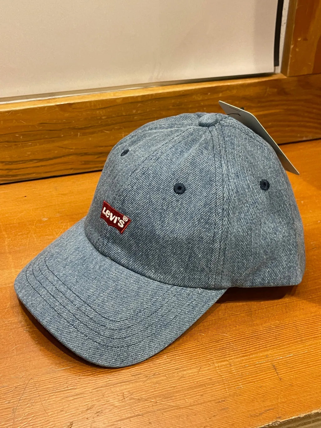 Levi's red logo denim ball cap hat 2 colors