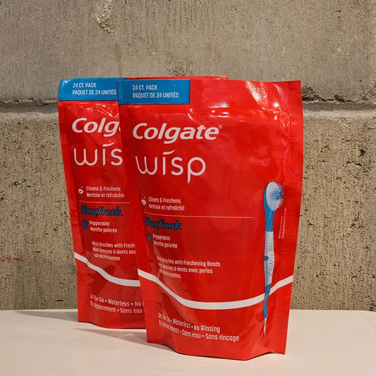 1+1 Colgate Max Wisp disposable toothbrush 24 pieces _ColgateMini