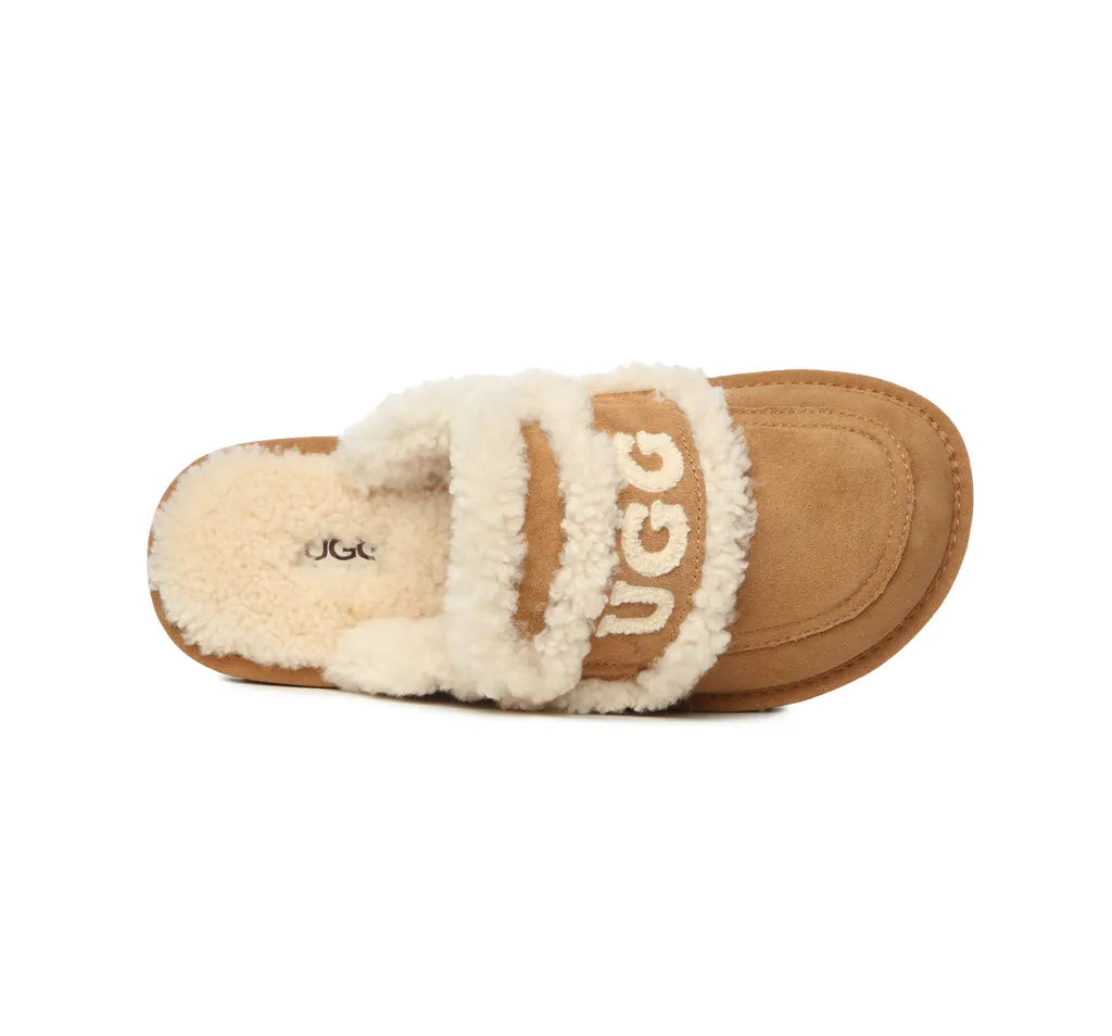 Australian UGG UGG Logo Sheepskin UGG Slippers